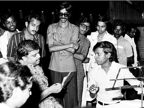 SPB and Ilaiyaraaja are seen working together 