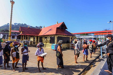 Devotees queued up at Sabarimala temple