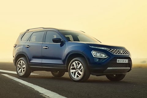 The all-new Tata Safari in blue
