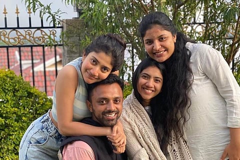 Sai Pallavi along with sister Pooja and others.
