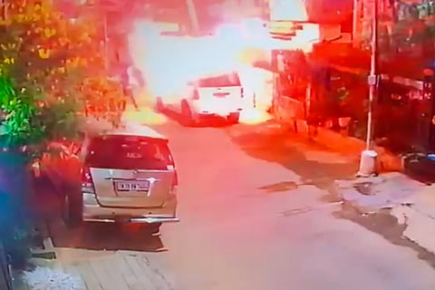Tami Nadu news CCTV visuals: BJP member arrested for setting his own car on fire, passing it off as a crime