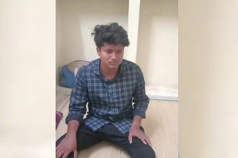 Sathish who allegedly slit a woman's throat in Vellore