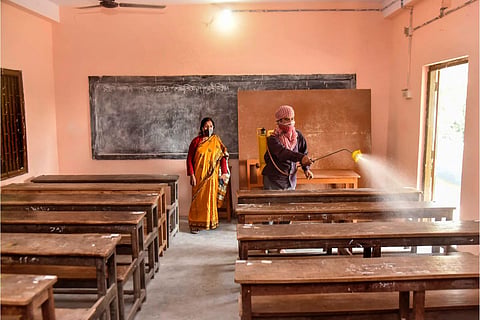 A classroom in a school