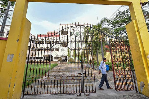 Closed school gates