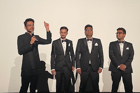 Shaunak Sen and others from All That Breathes at Cannes