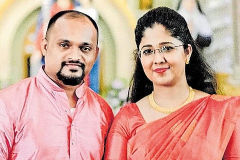 Kerala nurse Shincy Philip and her husband 