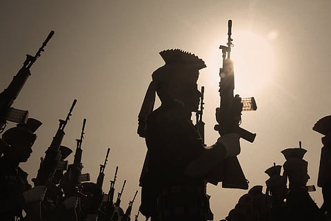 Indian soldiers at a parade