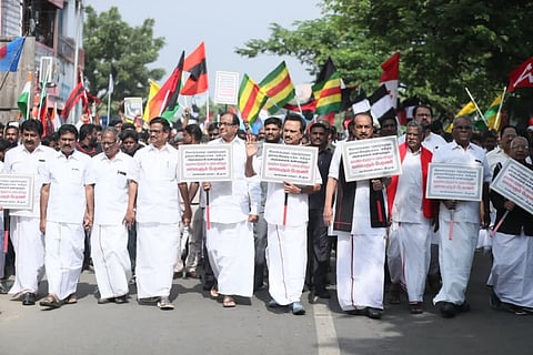 DMK, allies stage rally in Chennai, warn of more protests if CAA not repealed