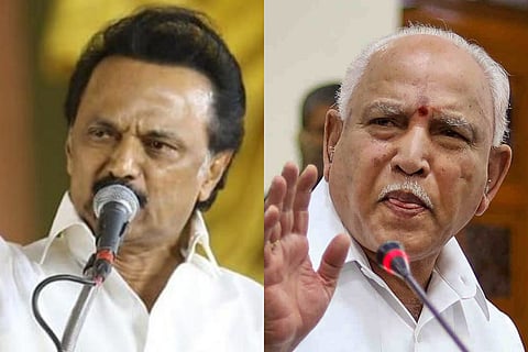 Tamil Nadu Chief Minister Stalin and Karnataka Chief Minister Yediyurappa 