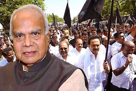 Black flags and a threat: Why Opposition in TN is up in arms against Governor Purohit