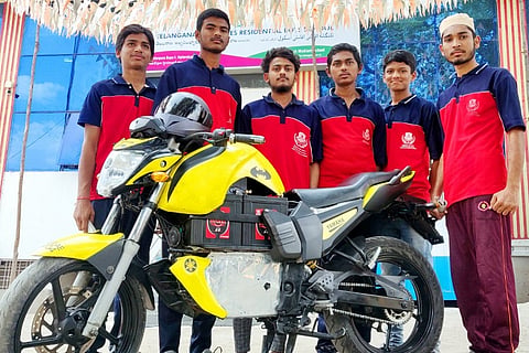 6 Telangana students from marginalised communities design eco friendly bike