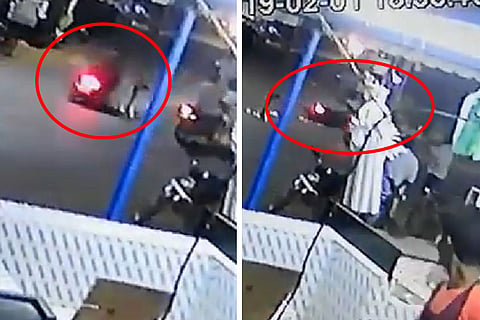 Watch: Biker grievously injured after TN cop hits motorcycle with his lathi
