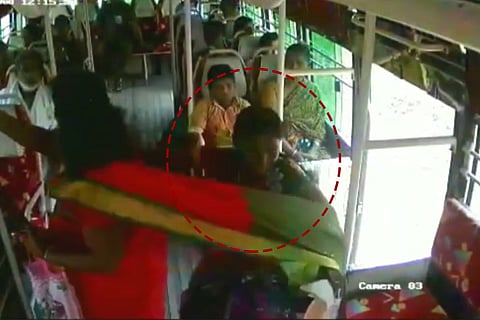 CCTV screengrab from mini-bus accident