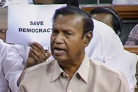 TR Baalu in a shirt 