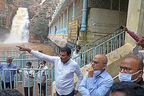 TTD Executive Officer inspecting rain damages, TTD estimates losses of Rs 4 crore from worst rains in 30 years 
