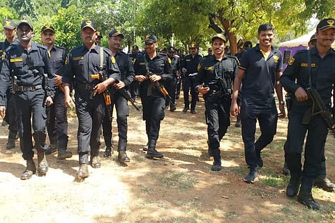 Tamil Nadu: Security forces in Coimbatore