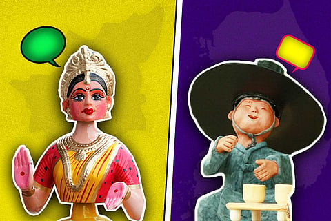 Thanjavur bommai and Hanji doll