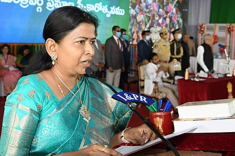 Andhra Pradesh Home Minister Taneti Vanitha, who faced flak for her remarks on Repalle gangrape