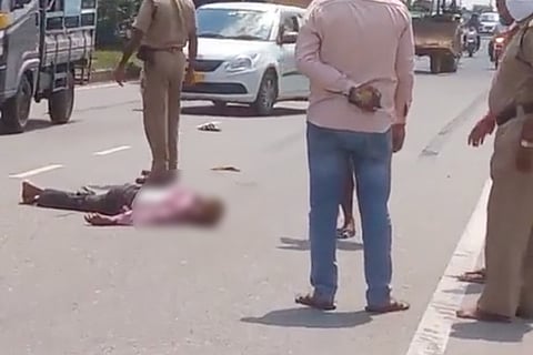 Man knocked down by Minister's convoy