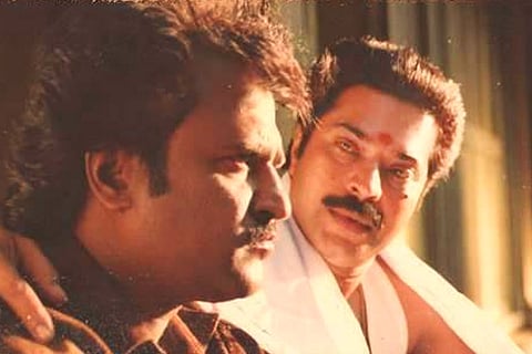 Mammootty and Rajinikanth from Thalapathy
