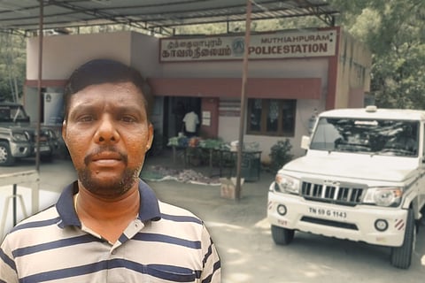 Sub-Inspector Muthumalai who was suspended for alleged custodial torture of a woman in Thoothukudi