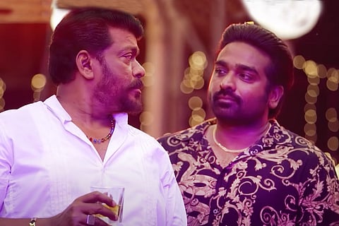 Parthiban and Vijay Sethupathi in the Tamil film Tughlaq Durbar