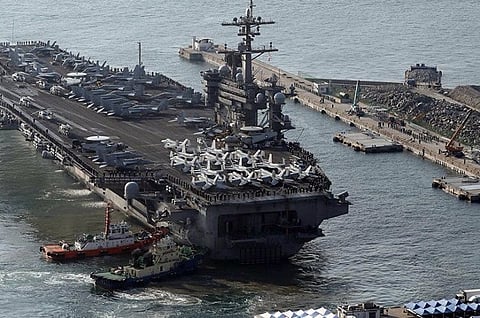 US Navy group headed towards Korean Peninsula