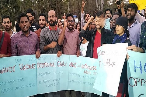 'Save the Constitution': Hyd University students stage protest march against CAA
