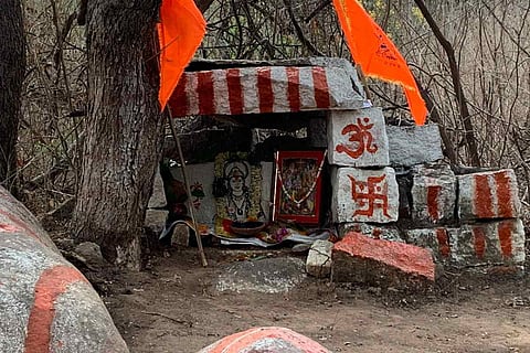 Ram mandir set up on University of Hyderabad campus