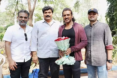 Upendra with the 'Ghani' team