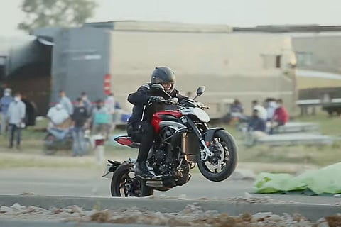 Ajith Kumar in the making video of Valimai 