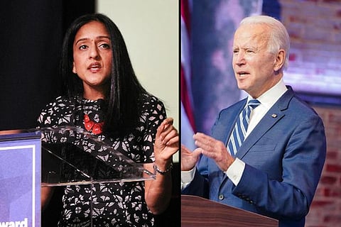 US president-elect Joe Biden and Civil Rights lawyer Vanita Gupta