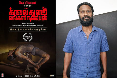 Vetrimaaran and poster of Kavalthurai Ungal Nanban