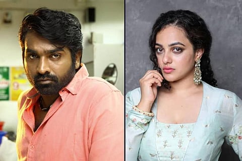 Actors Vijay Sethupathi (L) and Nithya Menen (R) 
