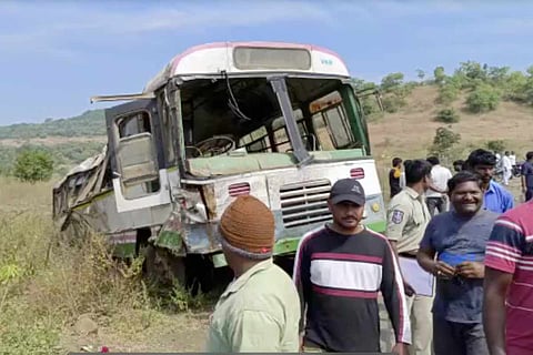 One woman dies, four others critical after Telangana RTC bus overturns