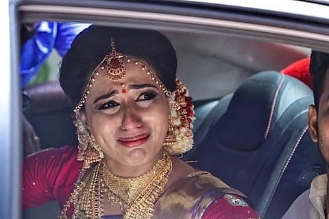 Deceased Vismaya on her wedding day