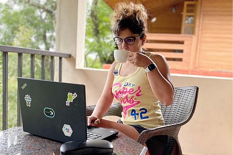 Enjoying a workation