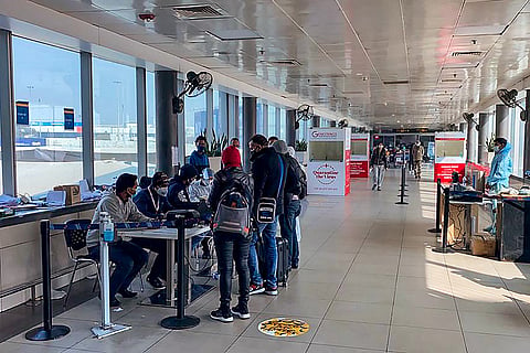 Representative image of passengers in an airport