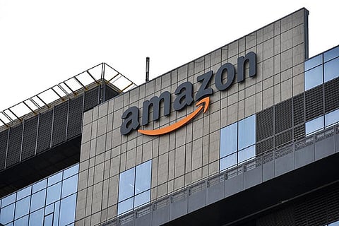 Amazon building with logo