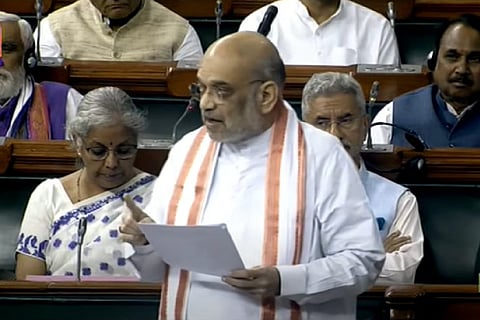 Home Minister Amit Shah in Parliament