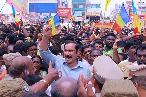 Anbumani Ramadoss at the NLC protest