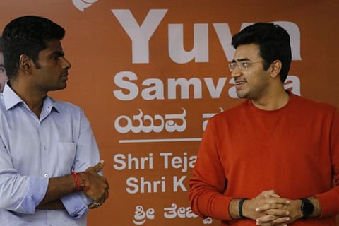 Tamil Nadu BJP chief Annamalai and Bengaluru MP Tejasvi Surya
