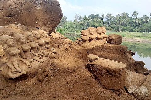 Terracotta tales: Ancient idols wash up at Pamba river basin in Kerala post floods 