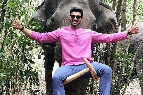 Actor Bellamkonda Srinivas slammed for pic posing on elephant’s tusk