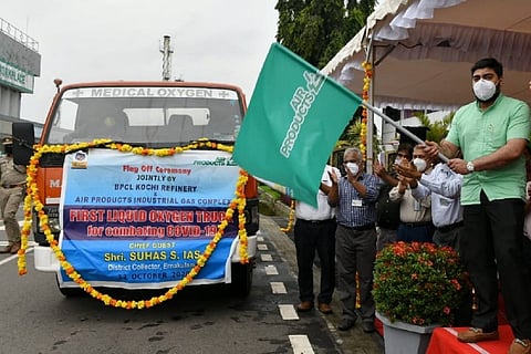 BPCL oxygen truck flagged off