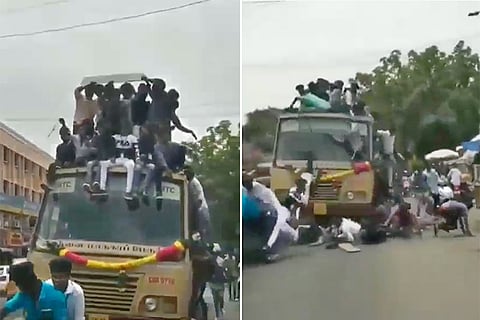 Chennai and its notorious Bus Day: Several students fall off roof of moving bus