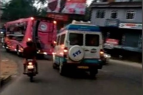For overtaking their vehicle, Kerala ambulance driver assaulted by private bus staff