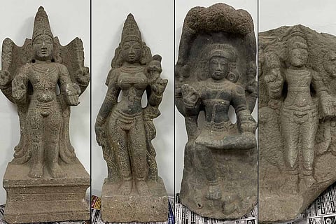 Few of the idols retrieved from Pamela Manuel's house 