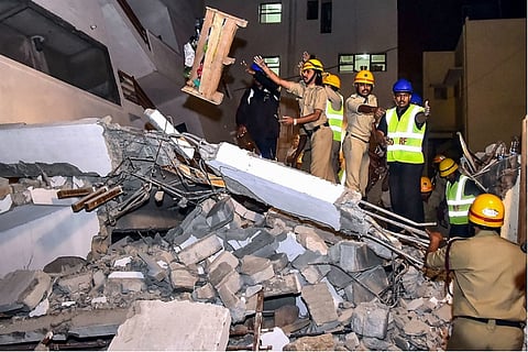 Under construction building collapses in Bengaluru, one killed