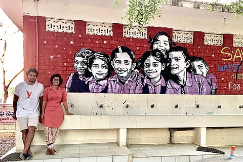Meet the Hyd couple painting schools in Telangana villages to reduce dropout rates